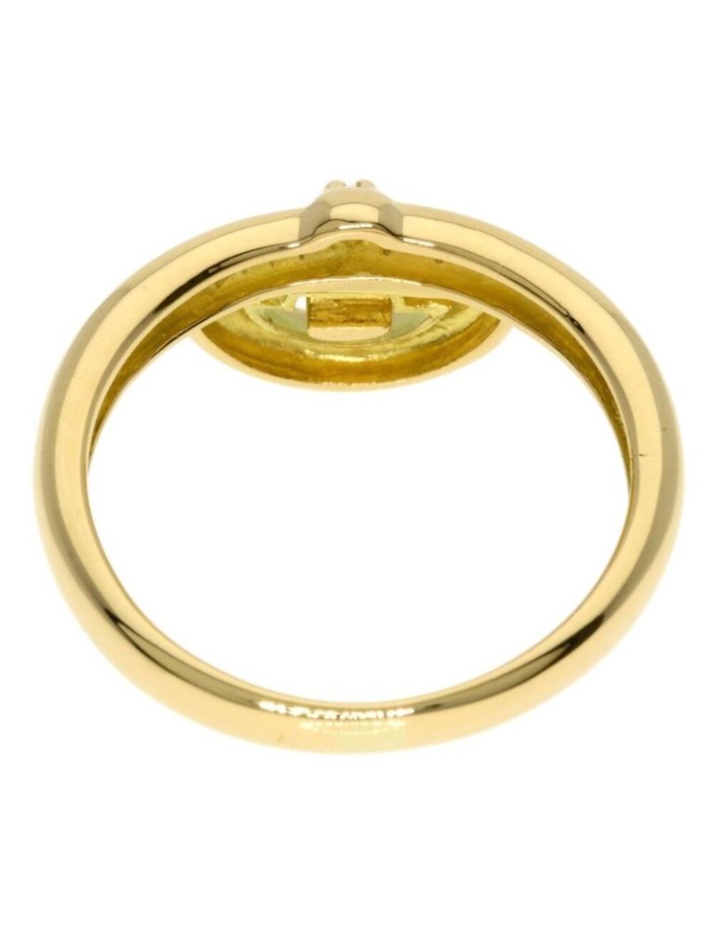 Celine Logo Diamond Ring 18k Yellow Gold - Picture 5 of 11